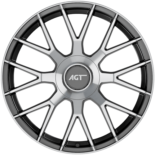 8.0X19" PCD 5X112 AGT Wheels 19162-1 Robust ET30 Titanium Diamond 66.60 mm