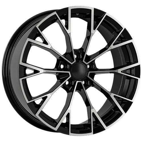 8.0X19" PCD 5X112 AGT Wheels 19283 ET50 57.10 mm Gloss Black Diamond