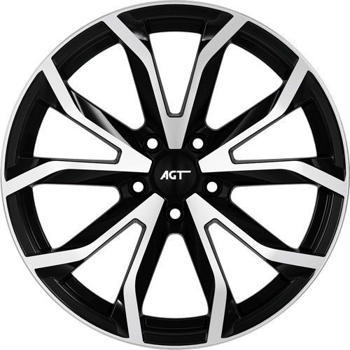 8.0X19" PCD 5X114 AGT Wheels 19034  ET35 67.10 mm Black Diamond