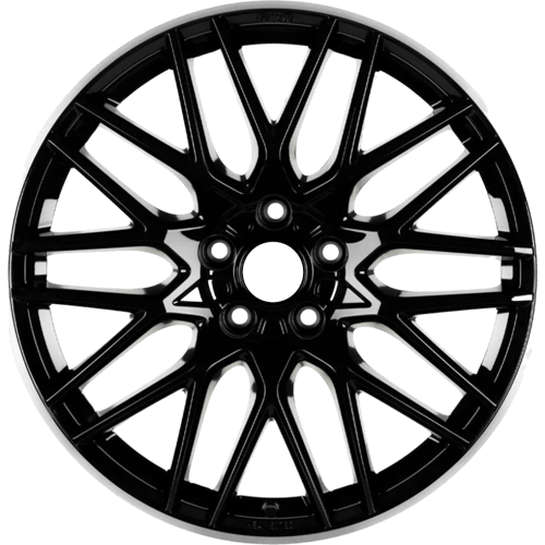8.0X19" PCD 5X120 CMS CMS-1064-04 ET52 Diamond Rim Black Gloss 65.1 mm