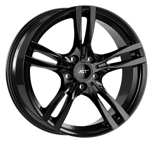 8.0X19" PCD5X120 AGT Wheels 1187 ET35 Gloss Black 72.6 mm