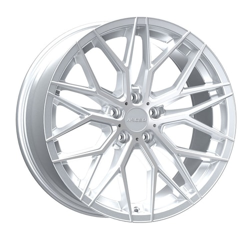 8.5X18" PCD 5X120 Arceo Wheels  18141 ET35 72.6 mm SILVER DIAMOND