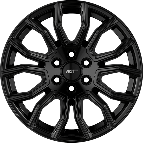 8.5X18" PCD 6X130 AGT Wheels 18045 ET45 Gloss Black 84.10 mm