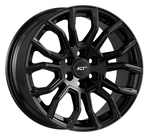 8.5X18" PCD 6X130 AGT Wheels 18045 ET45 Gloss Black 84.10 mm