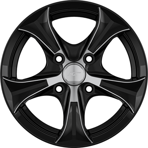 8.5X19" PCD 5X112 AGT Wheels 02050 66.60 mm Black Diamond