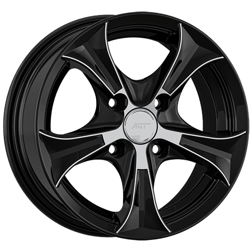 8.5X19" PCD 5X112 AGT Wheels 02050 66.60 mm Black Diamond