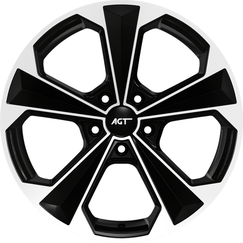 8.5X19" PCD 5X112 AGT Wheels 19062 Bavyera ET38 72.6 mm Black Diamond