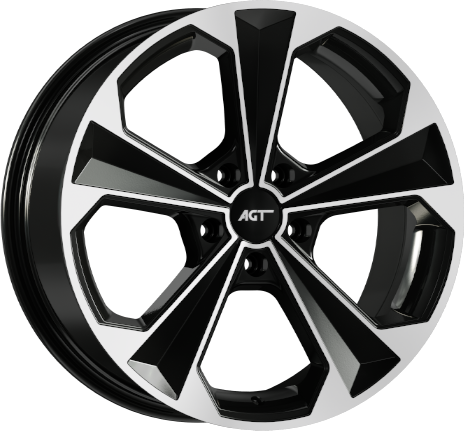 8.5X19" PCD 5X112 AGT Wheels 19062 Bavyera ET38 72.6 mm Black Diamond