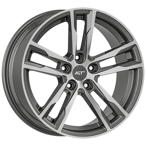 8.5X19" PCD 5X112 AGT Wheels 19094  ET35 72.6 mm Titanium Diamond