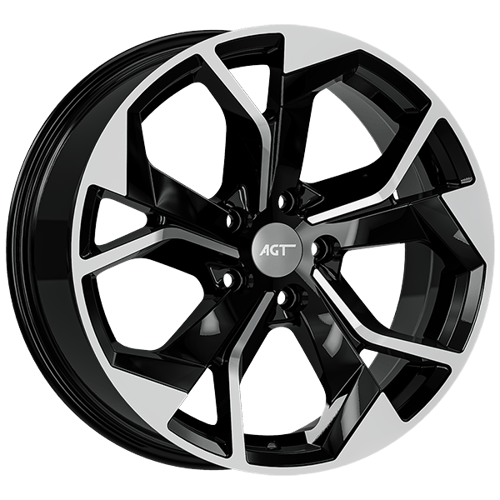 8.5X19" PCD 5X112 AGT Wheels 19252 RS-01 ET35 66.50 mm MATT BLACK DIAMOND