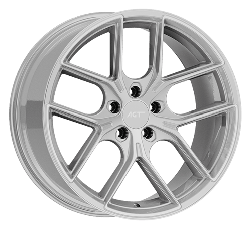 8.5X19" PCD 5X112 AGT Wheels 19258-1 FER-R01 ET30 72.6 mm Silver Diamond