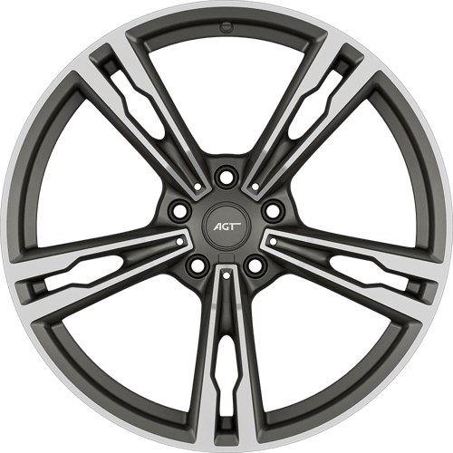 8.5X19" PCD 5X112 AGT Wheels 19265-1 66.60 mm Matt Titan Diamond