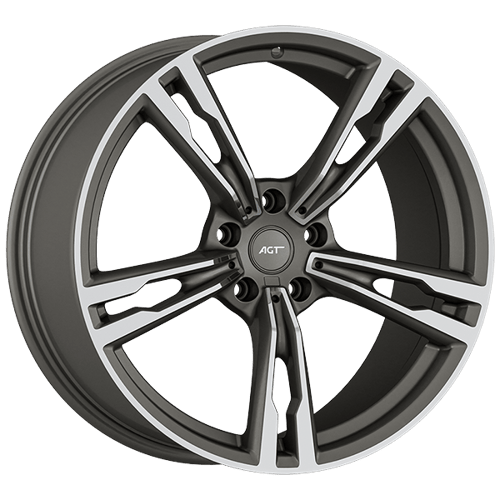 8.5X19" PCD 5X112 AGT Wheels 19265-1 66.60 mm Matt Titan Diamond