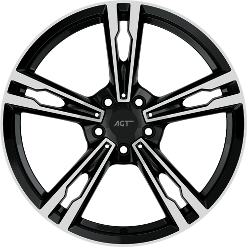 8.5X19" PCD 5X112 AGT Wheels 19265-1 ET33 66.60 mm Gloss Black Diamond