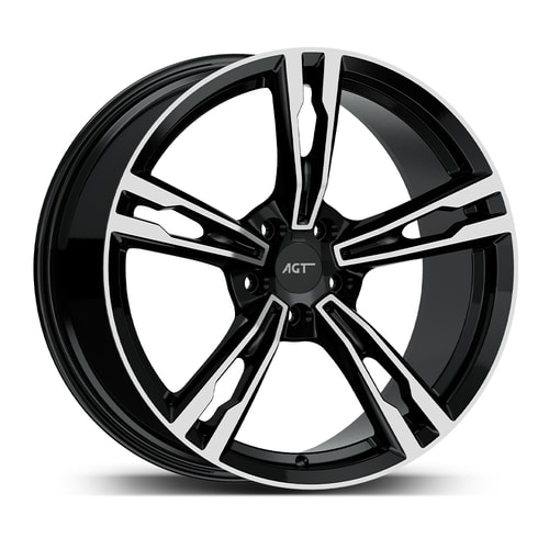 8.5X19" PCD 5X112 AGT Wheels 19265-1 ET33 66.60 mm Gloss Black Diamond
