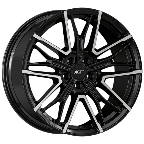 8.5X19" PCD 5X112 AGT Wheels 19272-1 ET30 66.60 mm Gloss Black Diamond
