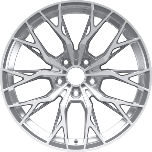 8.5X19" PCD 5X112 Arceo Wheels ARC-19239-52 ET45 SILVER DIAMOND ROMA 73.1 mm