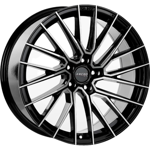 8.5X19" PCD 5X112 Arceo Wheels ARCEO-ASW02-26 ET45 BLACK DIAMOND 73.1 mm