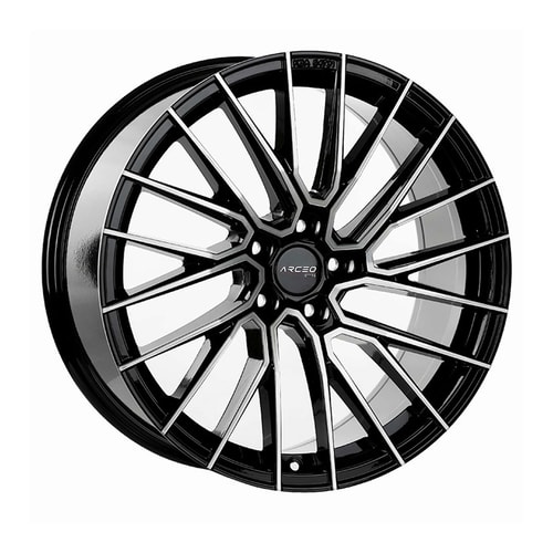 8.5X19" PCD 5X112 Arceo Wheels  ASW02   BLACK DIAMOND ET35 73.1 mm