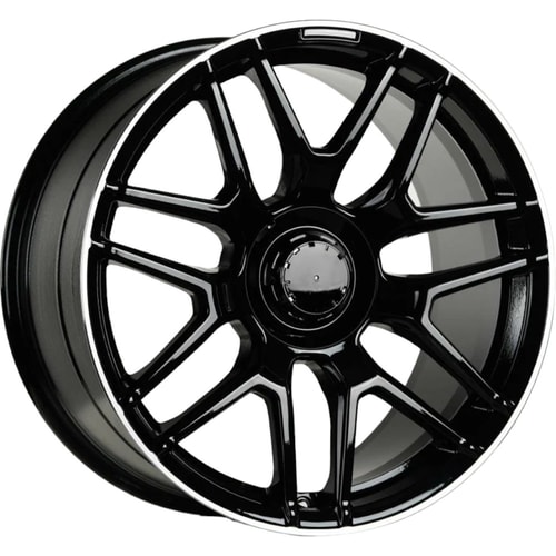 8.5X19" PCD 5X112 EMR Wheels EMR-A212-01 ET35 66.6 mm Black Lip Diamond