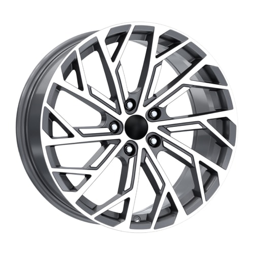 8.5X19" PCD 5X112 EMR Wheels EMR-D819-05 TITANIUM GREY DIAMOND ET35 66.45 mm