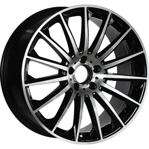 8.5X19" PCD 5X112 EMR Wheels EMR-E196-01 ET45 BLACK DIAMOND 66.6 mm
