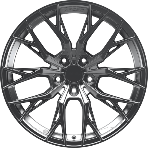 8.5X19" PCD 5X114.3 Arceo Wheels ARC-19239-33 ET35 Hyper Black Roma 73.1 mm