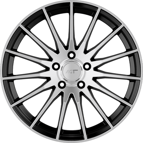 8.5X19" PCD 5X114 AGT Wheels 19174-1 ET45 72.60 mm Black Diamond