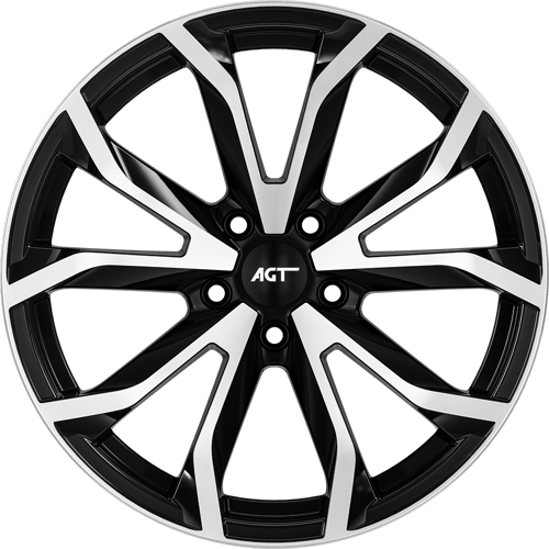 8.5X19" PCD 5X120 AGT Wheels 01834 72.60 mm Black Diamond