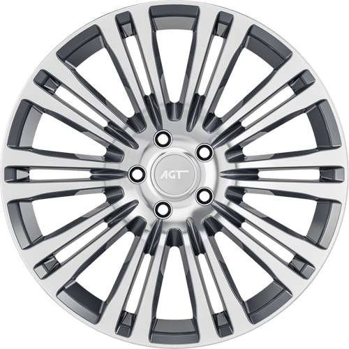 8.5X19" PCD 5X120 AGT Wheels 19073 ET13 Gun Metal Diamond 72.60 mm