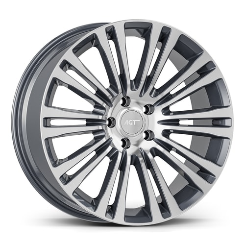 8.5X19" PCD 5X120 AGT Wheels 19073 ET35 Gun Metal Diamond 72.60 mm