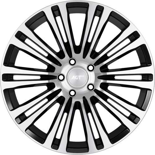 8.5X19" PCD 5X120 AGT Wheels 973 LORD ET35 66.60 mm Black Diamond