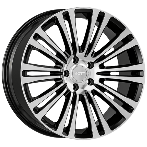 8.5X19" PCD 5X120 AGT Wheels 973 LORD ET35 66.60 mm Black Diamond