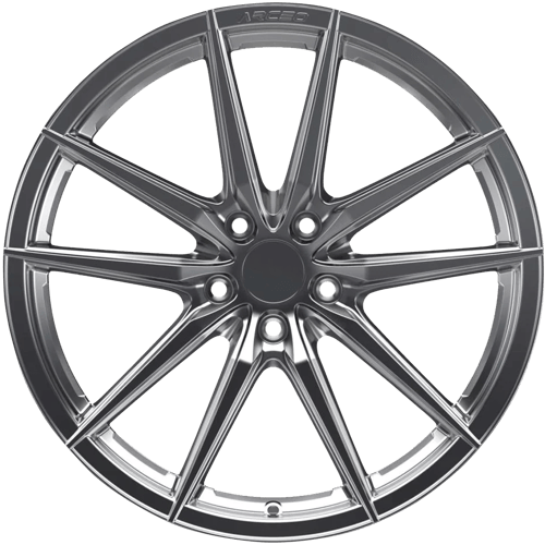 8.5X19" PCD 5X120 Arceo Wheels ARC-19141-67 ET33 Hyper Black Valencia 72.6 mm