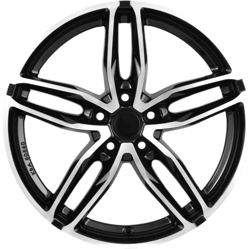 8.5X19" PCD5X108 AGT Wheels 907 ET72.6 Black Diamond 72.6 mm