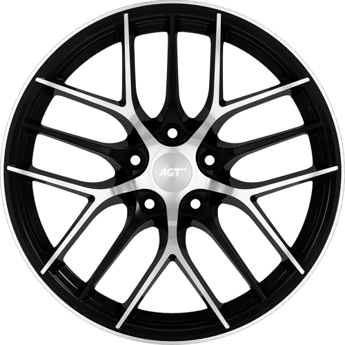 8.5X19" PCD5X112 AGT Wheels 19121-1 ET35 Matt Black Diamond 73.1 mm