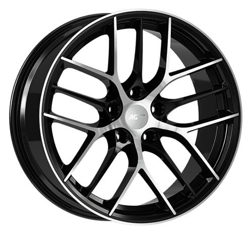 8.5X19" PCD5X112 AGT Wheels 19121-1 ET35 Matt Black Diamond 73.1 mm