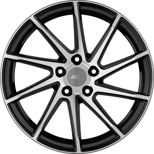 8.5X19" PCD5X112 AGT Wheels 921 ET45 Black Diamond 66.6 mm