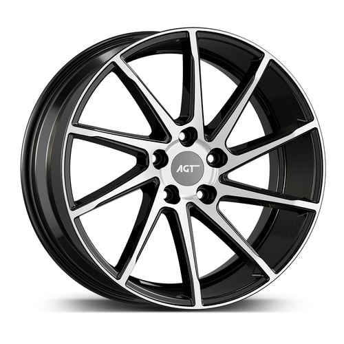 8.5X19" PCD5X112 AGT Wheels 921 ET45 Black Diamond 66.6 mm