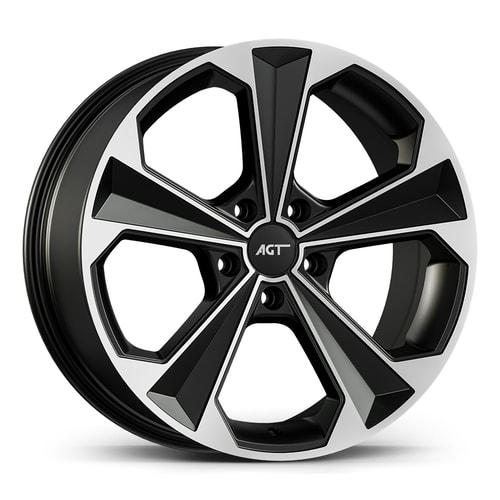 8.5X19" PCD5X114 AGT Wheels 19062 ET38 Matt Black Diamond 72.6 mm