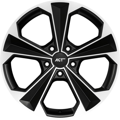 8.5X19" PCD5X114 AGT Wheels 19062 ET38 Matt Black Diamond 72.6 mm