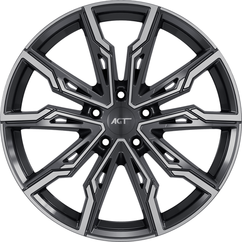 8.5X20" PCD 5X114 AGT Wheels 154 ET45 67.10 mm Gun Metal Diamond