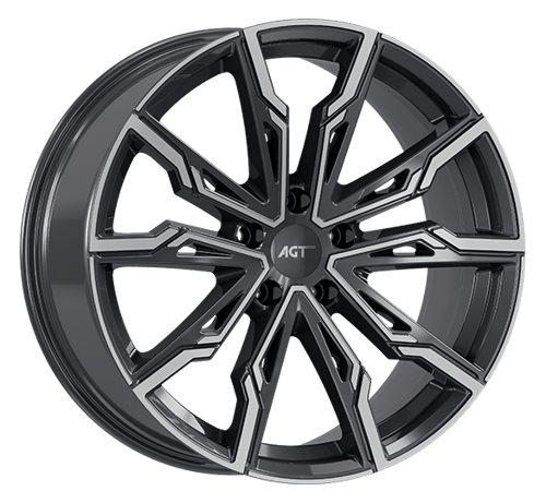 8.5X20" PCD 5X114 AGT Wheels 154 ET45 67.10 mm Gun Metal Diamond