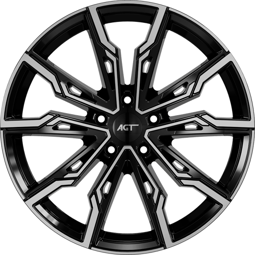 8.5X20" PCD5X108 AGT Wheels 154 ET45 Black Diamond 72.6 mm