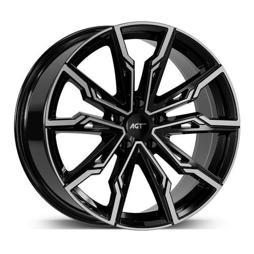 8.5X20" PCD5X108 AGT Wheels 154 ET45 Black Diamond 72.6 mm