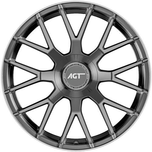 8.5X20" PCD5X112 AGT Wheels 20162-1 ET66.6 Titan Lip Diamond 66.6 mm