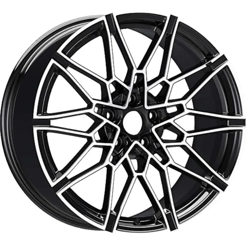 8.5X19" EMR Wheels EMR A338 Black Diamond PCD 5x120 ET30
