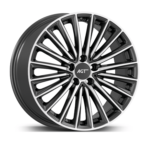 9.0X18" PCD 5X112 AGT Wheels 18269-2 ET48 66.60 mm Titan Diamond