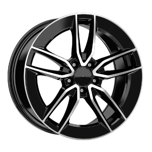 9.0X18" PCD 5X112 Kormetal DY328 BLACK DIAMOND ET39 66.6 mm