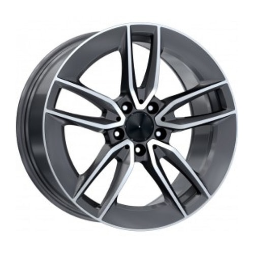 9.0X18" PCD 5X112 Kormetal DY388 GUN METAL DIAMOND ET48 66.6 mm